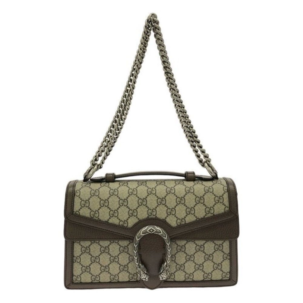 Beige and Brown GG Style Supreme Shoulder Bag